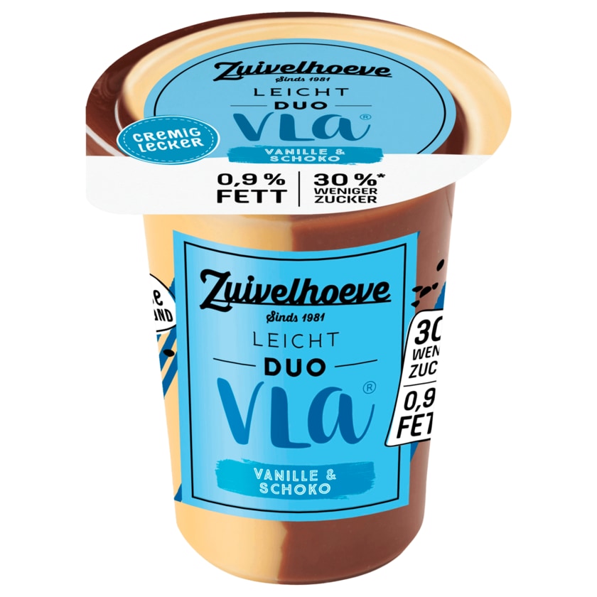 Zuivelhoeve Leichter Genuss Duo-Vla Vanille-Schokolade 500g